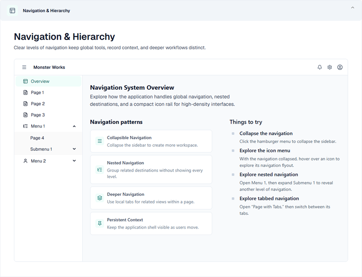 Monster Government Solutions dashboard